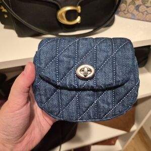 Quilted Blue Denim Mini Bag